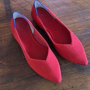Rothy’s The Point in Bright Red ❤️ Like New